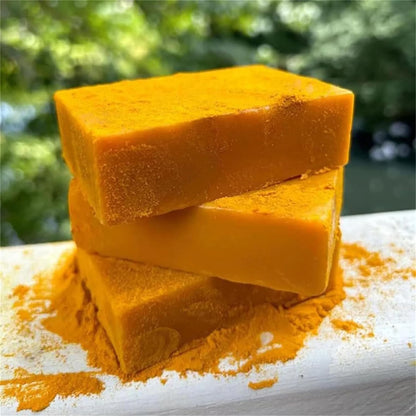 2 Pcs Soap Lemon Turmeric Soap Tablets Deep Cleansing Turmeric Soap Facial and Body Shower Soap Firming Pores and Removing Pigments – for All Skin Types on Clearance