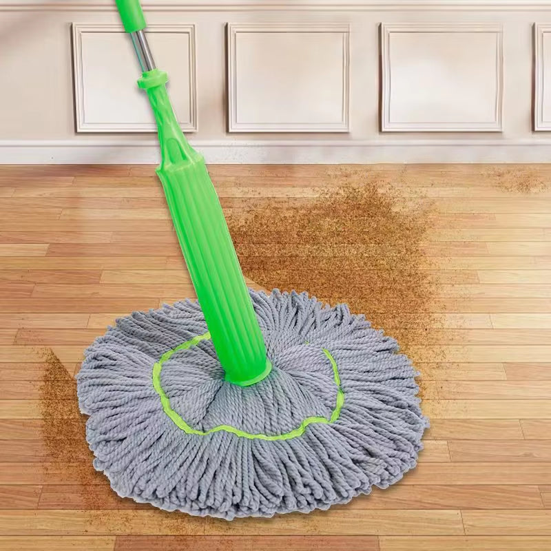 2-In-1 Hand-Washing Self-Rotating Mop Household Floor Rotary Dewater Mop Dry-Wet Dual-Purpose Household Mop Absorbent Clean Tool