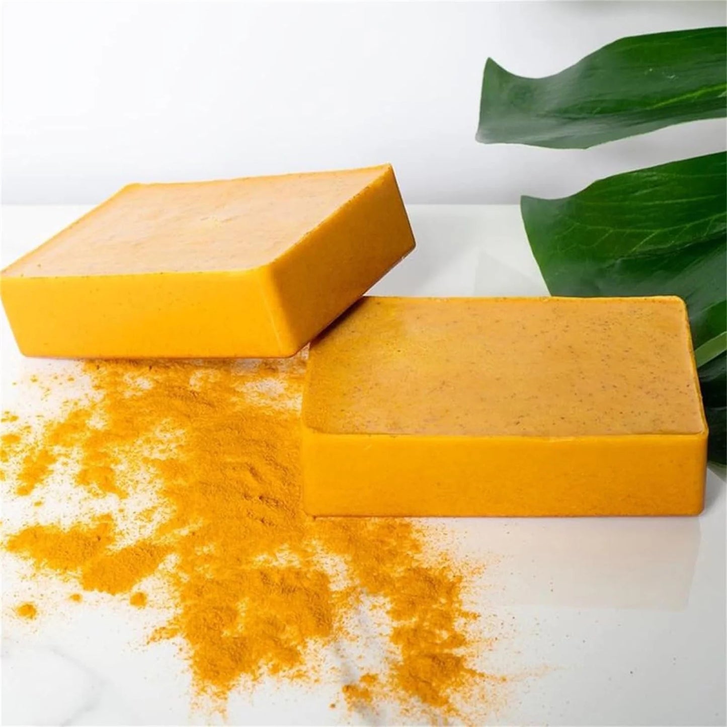 2 Pcs Soap Lemon Turmeric Soap Tablets Deep Cleansing Turmeric Soap Facial and Body Shower Soap Firming Pores and Removing Pigments – for All Skin Types on Clearance